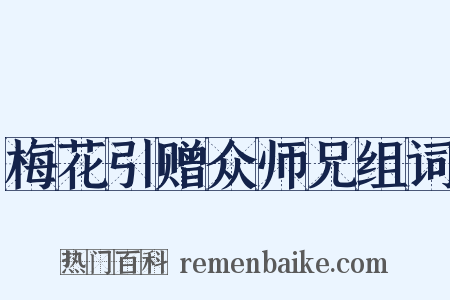 梅花引赠众师兄组词是什么意思的图片